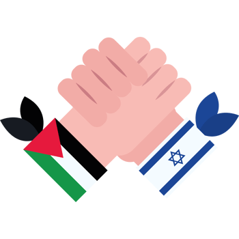 Israel and palestine - a handshake png