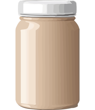 Jar of peanut butter element icon isolated png