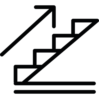 Stairs up element icon isolated png