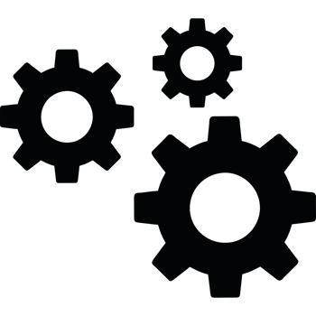 Gears element icon isolated png