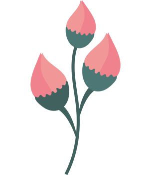 Pink flowers element icon isolated png