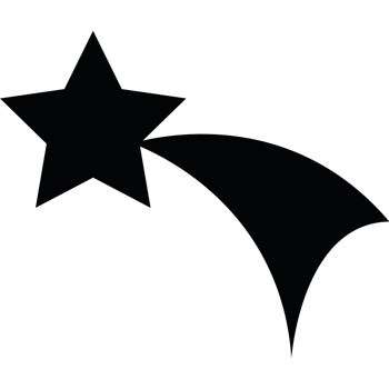 Black star element icon isolated png