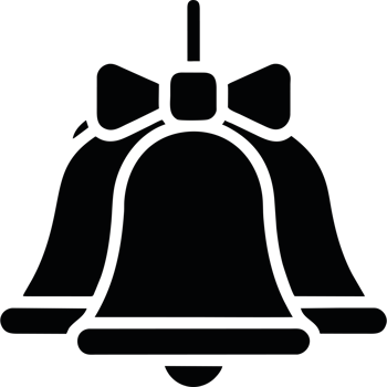 Christmas bell element icon isolated png