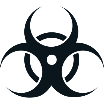 Biohazard symbol sign element icon isolated png