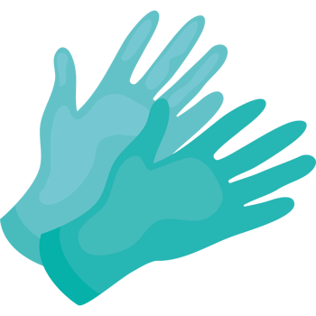 Pair of blue gloves element icon isolated png
