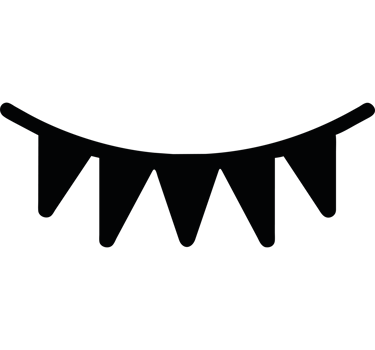 garlands party decoration silhouette element icon isolated png