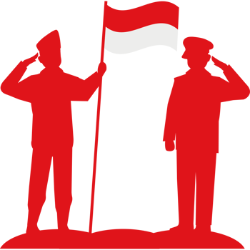 indonesian independence day with soldiers element icon isolated png
