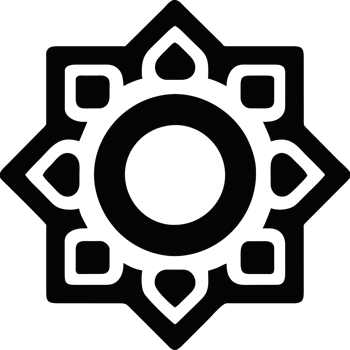 islam mandala element icon isolated png