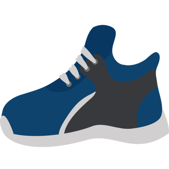 Blue sneakers element icon isolated png