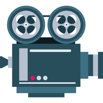film device with buttons element icon isolated png