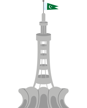 pakistan minar landmark element icon isolated png