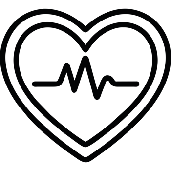 Heartbeat heart rate element icon isolated png