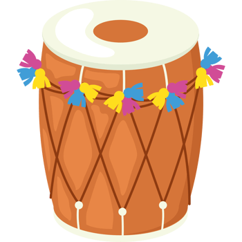 baisakhi festival drum element icon isolated png