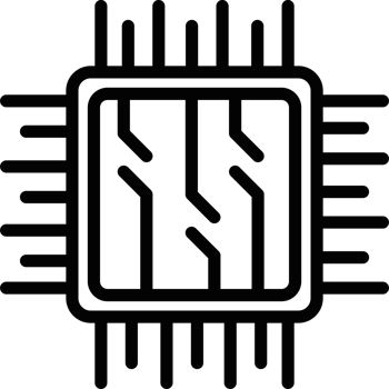 ai technology chip element icon isolated png