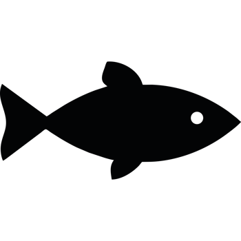 Fish silhouette element icon isolated png