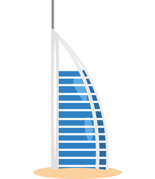 Burj al arabia element icon isolated png