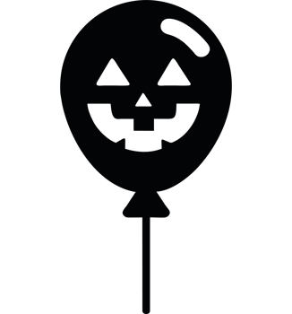 halloween balloon helium silhouette element icon isolated png