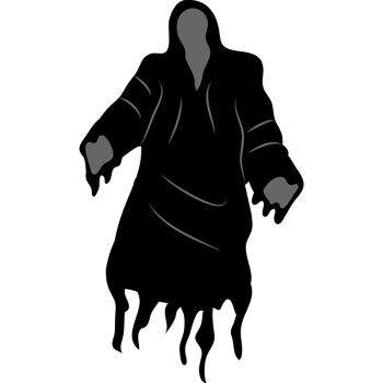A silhouette of a man in a robe png