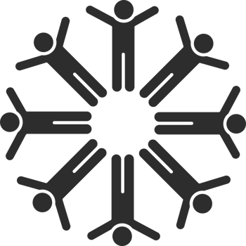 People in a circle with hands raised in the air png