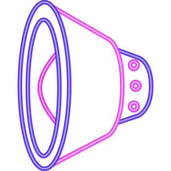 Neon speaker illustration icon isolated png