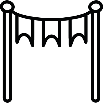 party garland illustration icon isolated png