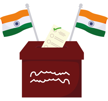 india general election flags illustration design png