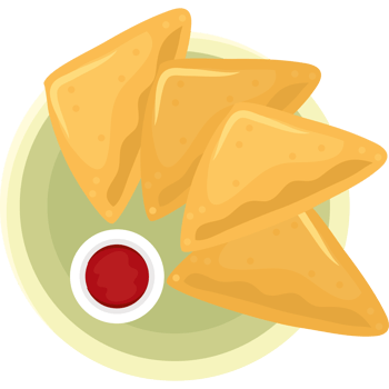 An illustration of fried food on a plate png