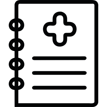 A black and white image of a notebook png