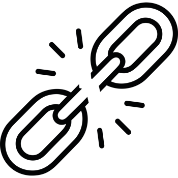 broken chain illustration icon isolated png