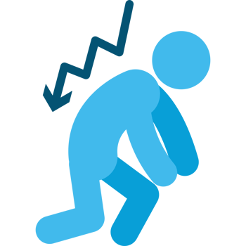 A man is falling down with an arrow pointing up png