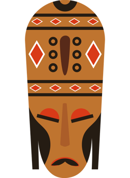 An illustration of a tribal mask png