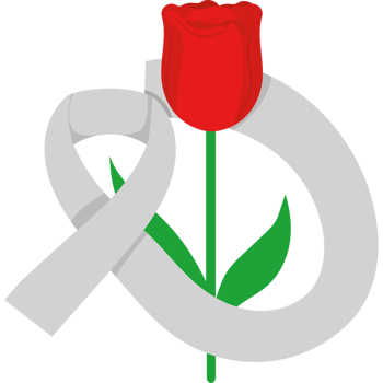A red rose and a ribbon with the letter g png