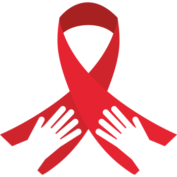 Red ribbon with hands holding it png