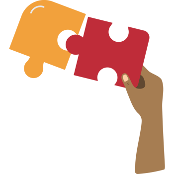 Two hands holding a puzzle piece png