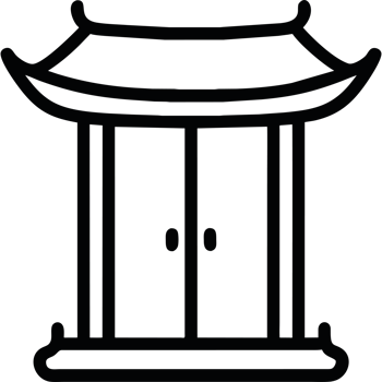 Chinese temple icon isolated png
