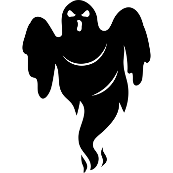 Halloween ghost black icon isolated png