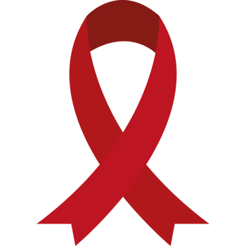 Red ribbon aids icon isolated png