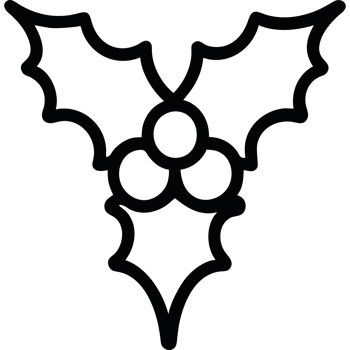 Holly leaf icon isolated png