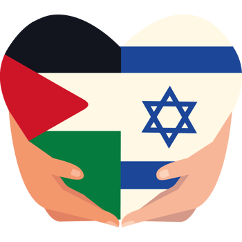 Israel and palestine - a heart shaped friendship png