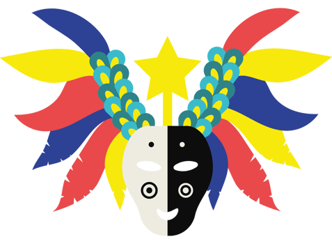 The logo of the ecuadorian flag with a mask png