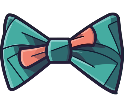 Tied bow, elegance in men fashion icon isolated png