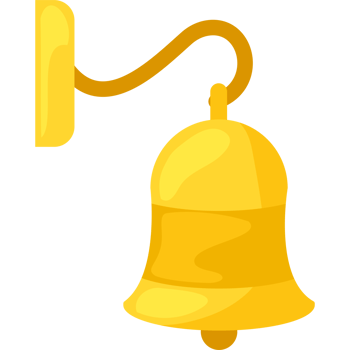 golden bell hanging design isolated png
