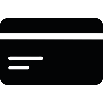 Black credit card icon isolated png