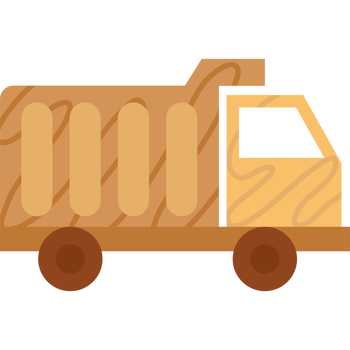 Wooden dump truck icon design png