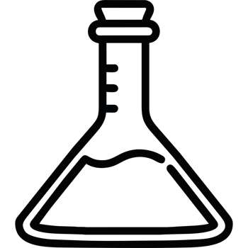 A black and white flask icon png