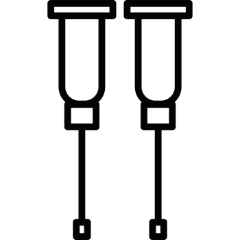 Orthopedic Crutches Walking Equipment Icon png