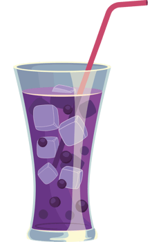 Blueberry smoothie clipart png