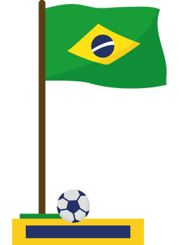Brazil flag soccer clipart png