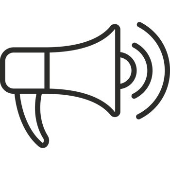 megaphone speaker icon linear isolated png