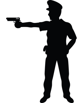 Police officer silhouette png